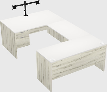 U-shaped desk