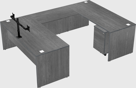 U-shaped desk