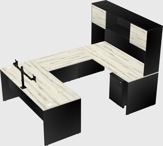 U-shaped desk