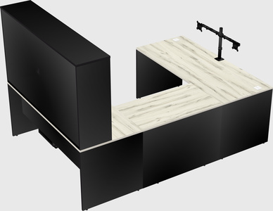 U-shaped desk