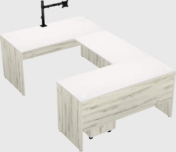 U-shaped desk