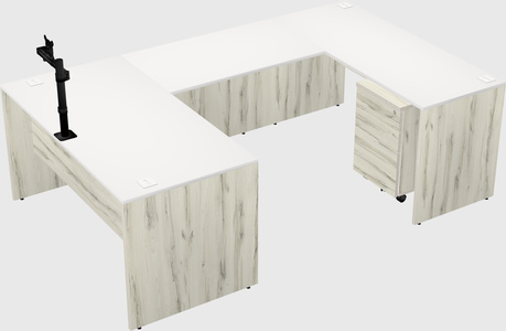 U-shaped desk