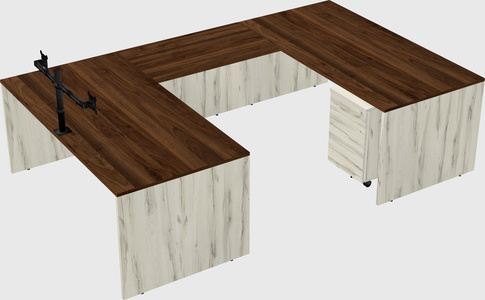 U-shaped desk