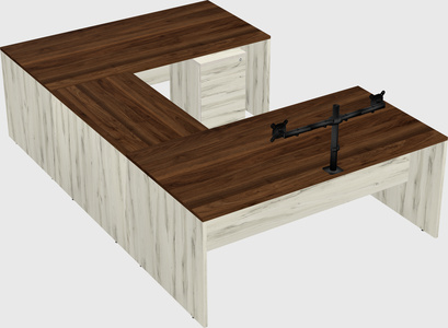 U-shaped desk