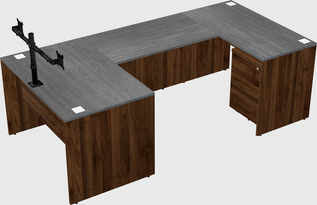 U-shaped desk
