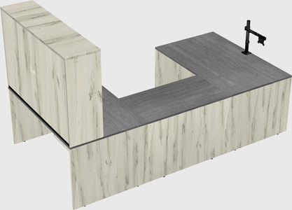 U-shaped desk