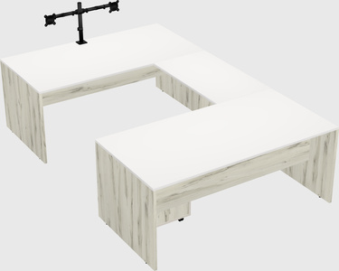U-shaped desk