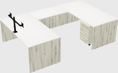 U-shaped desk