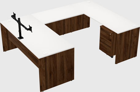 U-shaped desk
