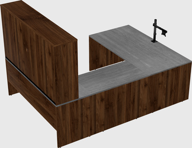 U-shaped desk
