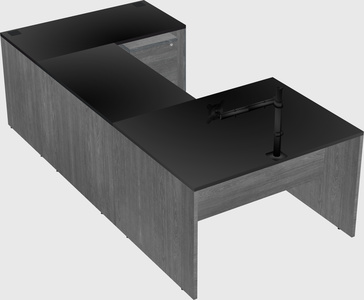 U-shaped desk
