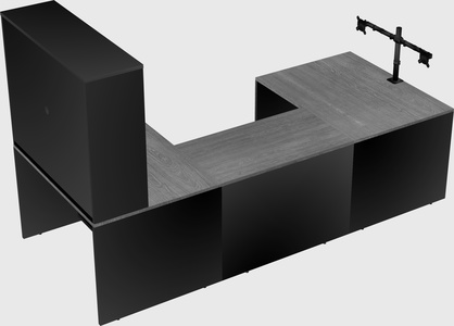 U-shaped desk