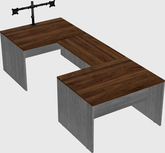 U-shaped desk