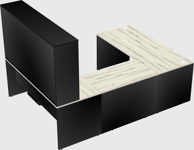 U-shaped desk