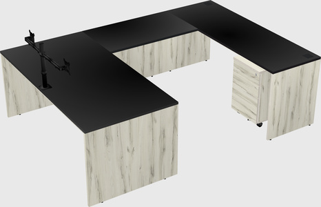 U-shaped desk