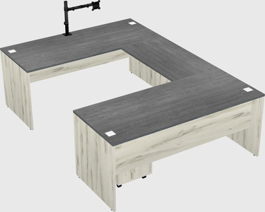 U-shaped desk