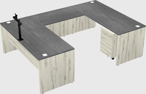 U-shaped desk