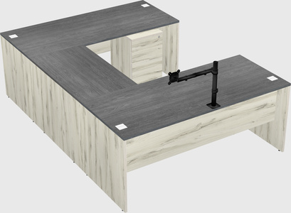 U-shaped desk