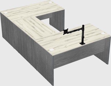 U-shaped desk