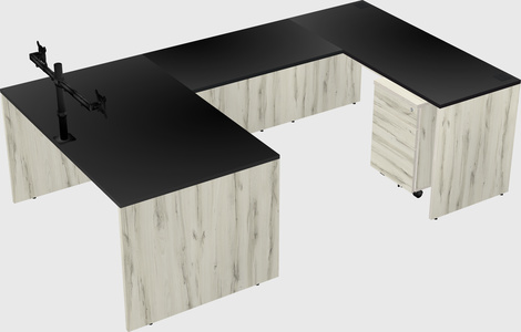 U-shaped desk