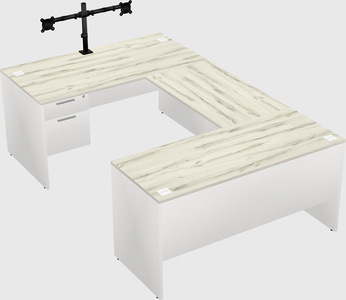 U-shaped desk