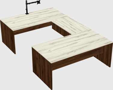U-shaped desk
