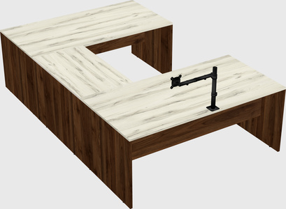 U-shaped desk