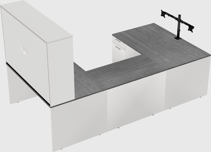 U-shaped desk