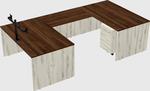 U-shaped desk