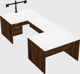 U-shaped desk