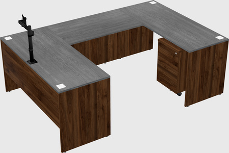 U-shaped desk