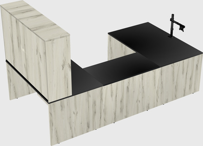 U-shaped desk
