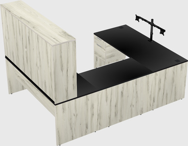 U-shaped desk