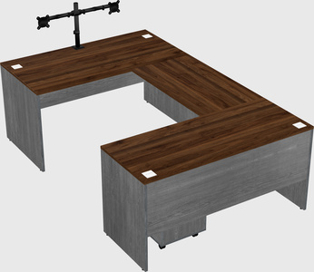 U-shaped desk