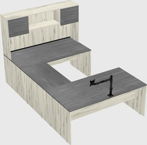 U-shaped desk