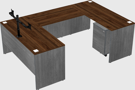 U-shaped desk