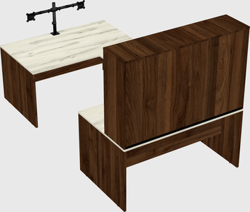 U-shaped desk