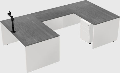 U-shaped desk