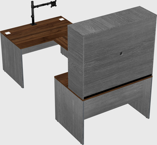 U-shaped desk