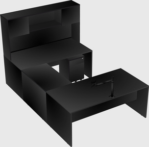 U-shaped desk