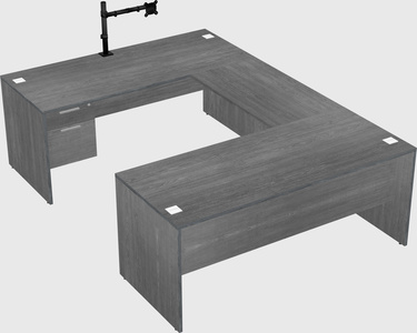 U-shaped desk