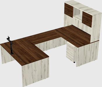 U-shaped desk
