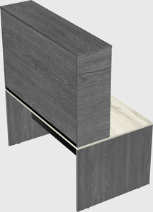 Rectangular desk