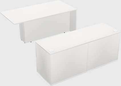 Executive parallel desk with credenza