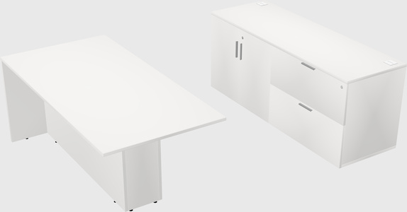 Executive parallel desk with credenza