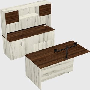 Executive parallel desk with credenza