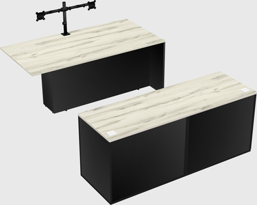 Executive parallel desk with credenza