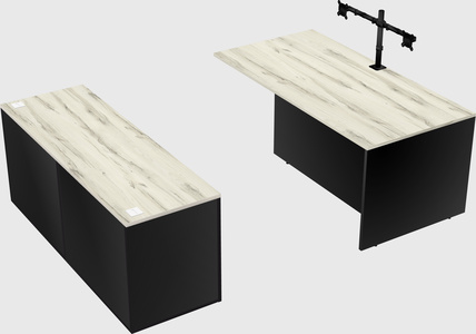 Executive parallel desk with credenza
