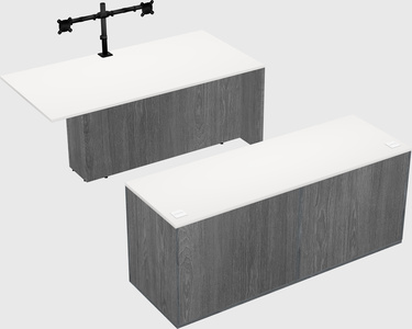 Executive parallel desk with credenza