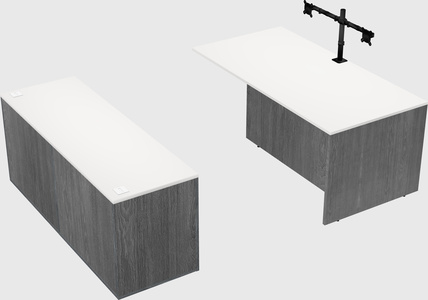 Executive parallel desk with credenza